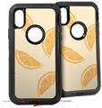 2x Decal style Skin Wrap Set compatible with Otterbox Defender iPhone X and Xs Case - Oranges Orange (CASE NOT INCLUDED)