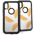 2x Decal style Skin Wrap Set compatible with Otterbox Defender iPhone X and Xs Case - Oranges (CASE NOT INCLUDED)