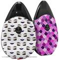 Skin Decal Wrap 2 Pack compatible with Suorin Drop Face Dark Purple VAPE NOT INCLUDED