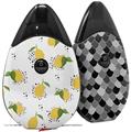 Skin Decal Wrap 2 Pack compatible with Suorin Drop Lemon Black and White VAPE NOT INCLUDED