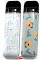 Skin Decal Wrap 2 Pack for Smok Novo v1 Watercolor Leaves Blues VAPE NOT INCLUDED