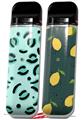 Skin Decal Wrap 2 Pack for Smok Novo v1 Teal Cheetah VAPE NOT INCLUDED