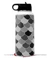 Skin Wrap Decal compatible with Hydro Flask Wide Mouth Bottle 32oz Scales Black (BOTTLE NOT INCLUDED)