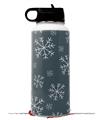 Skin Wrap Decal compatible with Hydro Flask Wide Mouth Bottle 32oz Winter Snow Dark Blue (BOTTLE NOT INCLUDED)