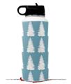 Skin Wrap Decal compatible with Hydro Flask Wide Mouth Bottle 32oz Winter Trees Blue (BOTTLE NOT INCLUDED)