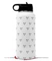 Skin Wrap Decal compatible with Hydro Flask Wide Mouth Bottle 32oz Hearts Gray (BOTTLE NOT INCLUDED)