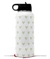 Skin Wrap Decal compatible with Hydro Flask Wide Mouth Bottle 32oz Hearts Green (BOTTLE NOT INCLUDED)