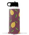 Skin Wrap Decal compatible with Hydro Flask Wide Mouth Bottle 32oz Lemon Leaves Burgandy (BOTTLE NOT INCLUDED)