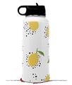 Skin Wrap Decal compatible with Hydro Flask Wide Mouth Bottle 32oz Lemon Black and White (BOTTLE NOT INCLUDED)