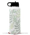 Skin Wrap Decal compatible with Hydro Flask Wide Mouth Bottle 32oz Watercolor Leaves White (BOTTLE NOT INCLUDED)