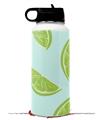 Skin Wrap Decal compatible with Hydro Flask Wide Mouth Bottle 32oz Limes Blue (BOTTLE NOT INCLUDED)