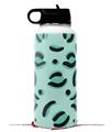 Skin Wrap Decal compatible with Hydro Flask Wide Mouth Bottle 32oz Teal Cheetah (BOTTLE NOT INCLUDED)