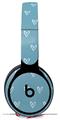 WraptorSkinz Skin Skin Decal Wrap works with Beats Solo Pro (Original) Headphones Hearts Blue On White Skin Only BEATS NOT INCLUDED