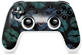 Skin Decal Wrap works with Original Google Stadia Controller Blue Green And Black Lips Skin Only CONTROLLER NOT INCLUDED