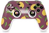 Skin Decal Wrap works with Original Google Stadia Controller Lemon Leaves Burgandy Skin Only CONTROLLER NOT INCLUDED
