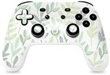 Skin Decal Wrap works with Original Google Stadia Controller Watercolor Leaves White Skin Only CONTROLLER NOT INCLUDED