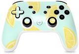 Skin Decal Wrap works with Original Google Stadia Controller Lemons Blue Skin Only CONTROLLER NOT INCLUDED