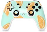 Skin Decal Wrap works with Original Google Stadia Controller Oranges Blue Skin Only CONTROLLER NOT INCLUDED