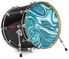 Vinyl Decal Skin Wrap for 20" Bass Kick Drum Head Blue Marble - DRUM HEAD NOT INCLUDED