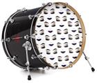 Decal Skin works with most 24" Bass Kick Drum Heads Face Dark Purple - DRUM HEAD NOT INCLUDED