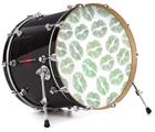Decal Skin works with most 24" Bass Kick Drum Heads Green Lips - DRUM HEAD NOT INCLUDED