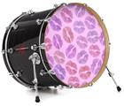 Decal Skin works with most 24" Bass Kick Drum Heads Pink Lips - DRUM HEAD NOT INCLUDED