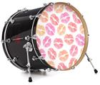 Decal Skin works with most 24" Bass Kick Drum Heads Pink Orange Lips - DRUM HEAD NOT INCLUDED