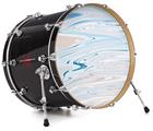 Decal Skin works with most 24" Bass Kick Drum Heads Marble Beach - DRUM HEAD NOT INCLUDED