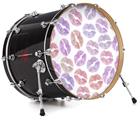 Decal Skin works with most 26" Bass Kick Drum Heads Pink Purple Lips - DRUM HEAD NOT INCLUDED