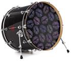 Decal Skin works with most 26" Bass Kick Drum Heads Purple And Black Lips - DRUM HEAD NOT INCLUDED