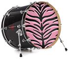 Decal Skin works with most 26" Bass Kick Drum Heads Pink Tiger - DRUM HEAD NOT INCLUDED