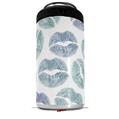 WraptorSkinz Skin Decal Wrap compatible with Yeti 16oz Tall Colster Can Cooler Insulator Blue Green Lips (COOLER NOT INCLUDED)