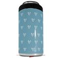 WraptorSkinz Skin Decal Wrap compatible with Yeti 16oz Tall Colster Can Cooler Insulator Hearts Blue On White (COOLER NOT INCLUDED)