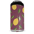 WraptorSkinz Skin Decal Wrap compatible with Yeti 16oz Tall Colster Can Cooler Insulator Lemon Leaves Burgandy (COOLER NOT INCLUDED)