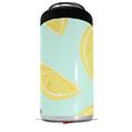 WraptorSkinz Skin Decal Wrap compatible with Yeti 16oz Tall Colster Can Cooler Insulator Lemons Blue (COOLER NOT INCLUDED)