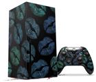 WraptorSkinz Skin Wrap compatible with the 2020 XBOX Series X Console and Controller Blue Green And Black Lips (XBOX NOT INCLUDED)
