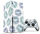 WraptorSkinz Skin Wrap compatible with the 2020 XBOX Series X Console and Controller Blue Green Lips (XBOX NOT INCLUDED)