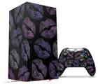 WraptorSkinz Skin Wrap compatible with the 2020 XBOX Series X Console and Controller Purple And Black Lips (XBOX NOT INCLUDED)