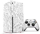 WraptorSkinz Skin Wrap compatible with the 2020 XBOX Series X Console and Controller Fall Black On White (XBOX NOT INCLUDED)
