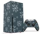 WraptorSkinz Skin Wrap compatible with the 2020 XBOX Series X Console and Controller Winter Snow Dark Blue (XBOX NOT INCLUDED)