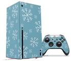 WraptorSkinz Skin Wrap compatible with the 2020 XBOX Series X Console and Controller Winter Snow Light Blue (XBOX NOT INCLUDED)