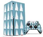 WraptorSkinz Skin Wrap compatible with the 2020 XBOX Series X Console and Controller Winter Trees Blue (XBOX NOT INCLUDED)