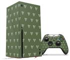 WraptorSkinz Skin Wrap compatible with the 2020 XBOX Series X Console and Controller Hearts Hunter Green (XBOX NOT INCLUDED)