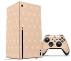 WraptorSkinz Skin Wrap compatible with the 2020 XBOX Series X Console and Controller Hearts Peach (XBOX NOT INCLUDED)