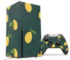 WraptorSkinz Skin Wrap compatible with the 2020 XBOX Series X Console and Controller Lemon Dark Teal (XBOX NOT INCLUDED)