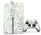 WraptorSkinz Skin Wrap compatible with the 2020 XBOX Series X Console and Controller Watercolor Leaves White (XBOX NOT INCLUDED)