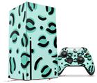 WraptorSkinz Skin Wrap compatible with the 2020 XBOX Series X Console and Controller Teal Cheetah (XBOX NOT INCLUDED)