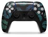 WraptorSkinz Skin Wrap compatible with the Sony PS5 DualSense Controller Blue Green And Black Lips (CONTROLLER NOT INCLUDED)