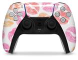 WraptorSkinz Skin Wrap compatible with the Sony PS5 DualSense Controller Pink Orange Lips (CONTROLLER NOT INCLUDED)