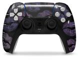WraptorSkinz Skin Wrap compatible with the Sony PS5 DualSense Controller Purple And Black Lips (CONTROLLER NOT INCLUDED)